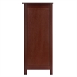 Winsome Milan 3-Tier Solid Wood Long Storage Book Shelf in Antique Walnut