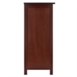 Winsome Milan 3-Tier Solid Wood Long Storage Book Shelf in Antique Walnut