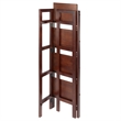 Winsome Terry 4-Tier Solid Wood Folding Book Shelf in Antique Walnut