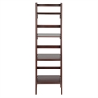 Winsome Terry 4-Tier Solid Wood Folding Book Shelf in Antique Walnut