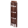 Winsome Terry 4-Tier Solid Wood Folding Book Shelf in Antique Walnut