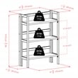 Winsome Terry 3-Tier Solid Wood Folding Book Shelf in Antique Walnut
