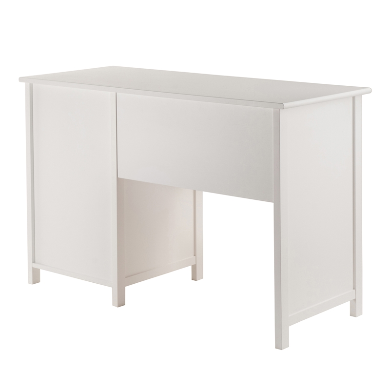 Winsome Delta Office Transitional Solid Wood Writing Desk in White