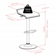 Winsome Obsidian 3-Piece Round Contemporary Wood/Metal Pub Set in Black