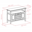 Winsome Jasper Transitional Wood Buffet Table with Wine Storage in Black