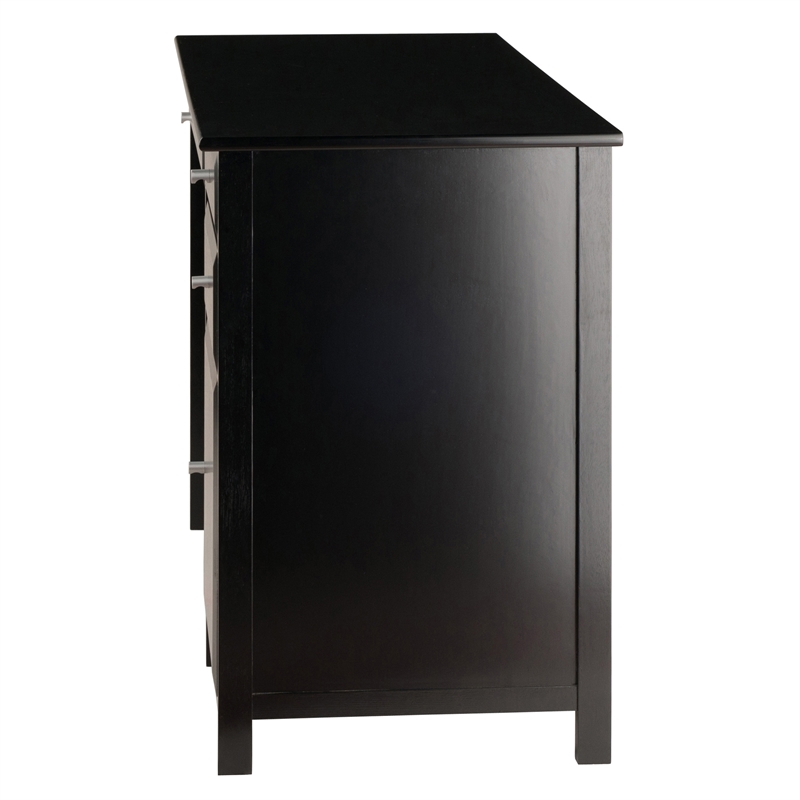 Winsome Delta Office Transitional Solid Wood Writing Desk in Black