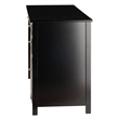 Winsome Delta Office Transitional Solid Wood Writing Desk in Black