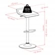 Winsome Cora 3-Piece Round Top Transitional Faux Marble/Metal Pub Set in Black