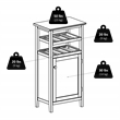 Winsome Alta Transitional Solid Wood Home Bar Cabinet in Espresso