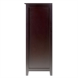 Winsome Bordeaux Modular Transitional Solid Wood Home Bar Cabinet in Espresso