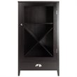 Winsome Bordeaux X Panel Transitional Solid Wood Home Bar Cabinet in Espresso