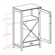 Winsome Bordeaux X Panel Transitional Solid Wood Home Bar Cabinet in Espresso