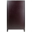 Winsome Bordeaux X Panel Transitional Solid Wood Home Bar Cabinet in Espresso