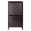 Winsome Ancona Modular Transitional Solid Wood Wine Rack Cabinet - Dark Espresso