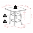 Winsome Orlando Transitional Solid Wood Dining Table with 2 Shelf in Walnut