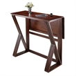 Winsome Harrington Drop Leaf Solid Wood Dining Table in Walnut