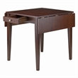 Winsome Hamilton Double Drop Leaf Solid Wood Dining Table in Antique Walnut