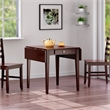 Winsome Hamilton Double Drop Leaf Solid Wood Dining Table in Antique Walnut