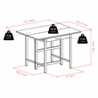 Winsome Taylor Drop Leaf Transitional Solid Wood Dining Table in Walnut