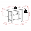 Winsome Taylor Drop Leaf Transitional Solid Wood Dining Table in Walnut