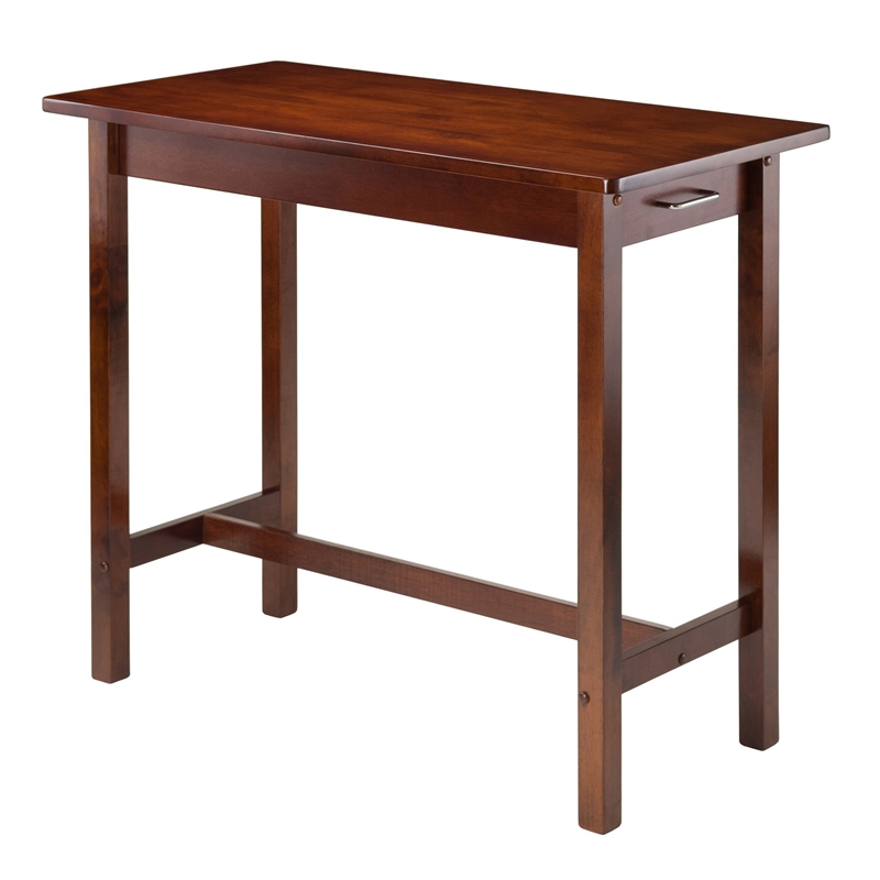 Winsome Sally 3-Piece Counter Height Solid Wood Dining Set in Antique Walnut