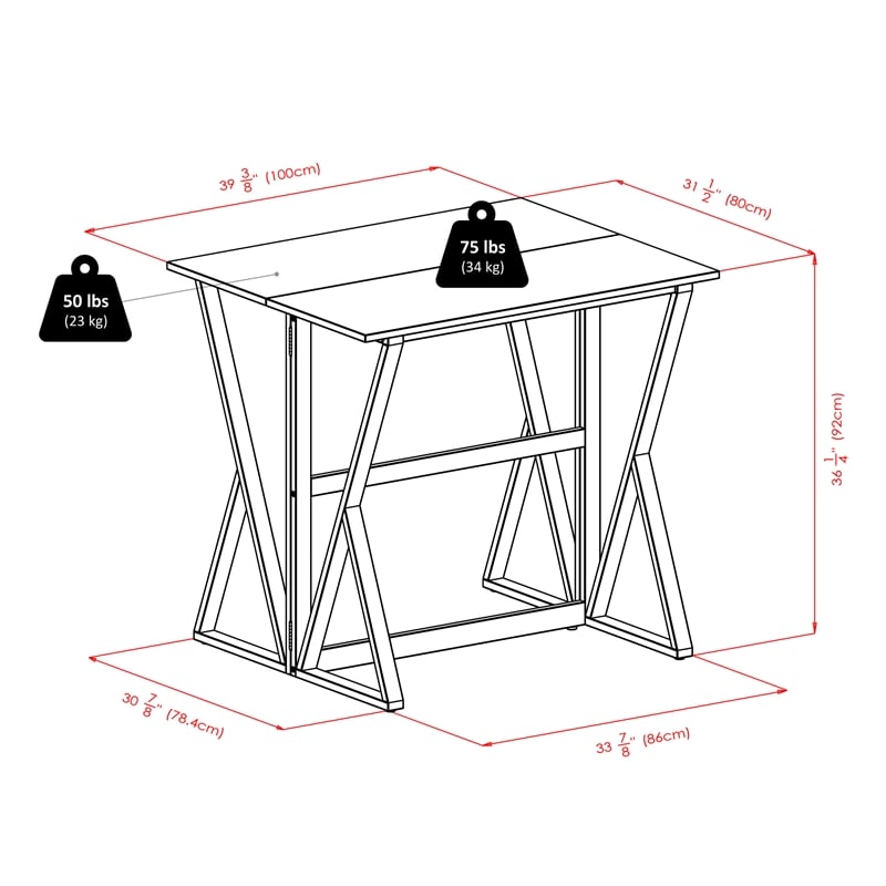 Winsome Harrington 3 Pieces Drop Leaf Solid Wood Dining Set - Walnut