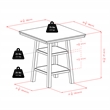 Winsome Orlando 3 Pieces Square Counter Height Solid Wood Dining Set - Walnut