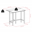 Winsome Lynnwood 3-Piece Drop Leaf Counter Height Solid Wood Dining Set - Walnut