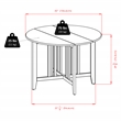 Winsome Alamo 3 Pieces Round Drop Leaf Solid Wood Dining Set in Walnut