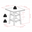Winsome Orlando 3-Piece Square Counter Height Solid Wood Dining Set - Walnut