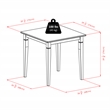 Winsome Kingsgate 3-Piece Square Solid Wood Dining Set in Walnut
