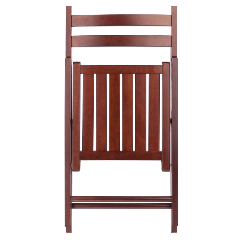 Winsome Robin Transitional Solid Wood Folding Chair in Walnut (Set of 4)