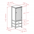 Winsome Brooke Jelly Transitional Solid Wood Cupboard in Walnut
