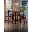 Winsome Orlando 5-Piece Square Counter Height Solid Wood Dining Set - Walnut