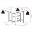 Winsome Taylor 5-Piece Drop Leaf Solid Wood Dining Set in Walnut