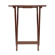 Winsome Lucca 5-Piece Transitional Solid Wood Snack Table Set Walnut Finish