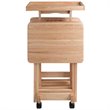 Winsome Isabelle 6-Piece Transitional Solid Wood Snack Table Set in Natural