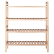 Winsome Mercury 2-Piece Stackable Solid Wood Shoe Rack Set in Natural