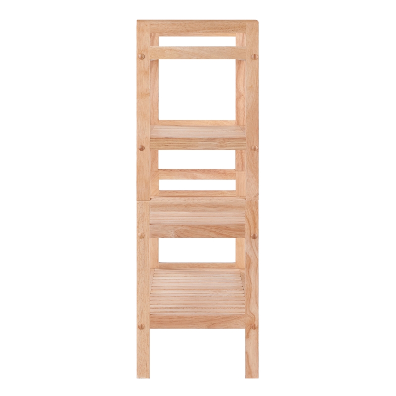 Winsome Mercury 2-Piece Stackable Solid Wood Shoe Rack Set in Natural