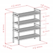 Winsome Mercury 2-Piece Stackable Solid Wood Shoe Rack Set in Natural