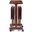 Winsome Isabelle 6-Piece Transitional Solid Wood Snack Table Set in Walnut