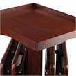 Winsome Isabelle 6-Piece Transitional Solid Wood Snack Table Set in Walnut