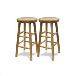 Winsome Basics 24 Beechwood Counter Height Swivel (Set of 2) Bar 