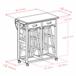 Winsome Burnett 3-Piece Solid Wood Basics Mobile Breakfast Dinette Set - Natural