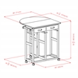 Winsome Burnett 3-Piece Solid Wood Basics Mobile Breakfast Dinette Set - Natural