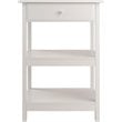 Winsome Delta 2 Shelf Transitional Wooden Printer Stand in White