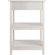 Winsome Delta 2 Shelf Transitional Wooden Printer Stand in White