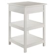 Winsome Delta 2 Shelf Transitional Wooden Printer Stand in White