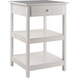 Winsome Delta 2 Shelf Transitional Wooden Printer Stand in White