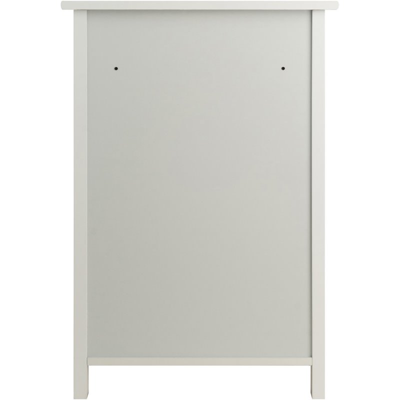 Winsome Delta 3-Drawer Transitional Wooden File Cabinet in White